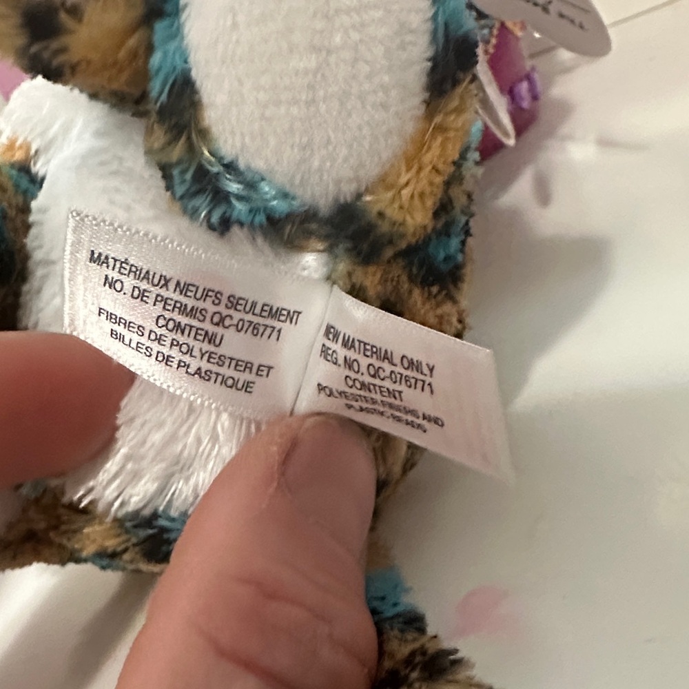 Ty Beanie Boo’s Collection “Cobalt” Blue and Black Spotted Leopard Plush Toy NWT - Picture 9 of 11